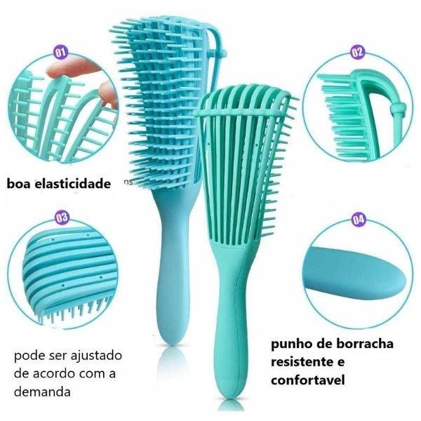 Escova Polvo De Cabelo Para Cabelo Encaracolado - Ninho Coruja