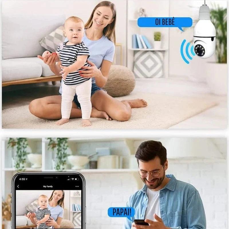 Câmera Lâmpada Wi-Fi - Home SPY 360º - Ninho Coruja