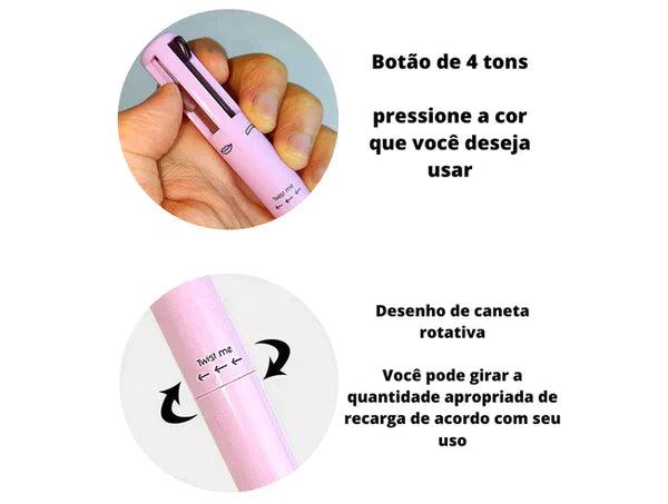 Caneta Maquiadora Make Up 4 em 1 + Frete Grátis - Ninho Coruja