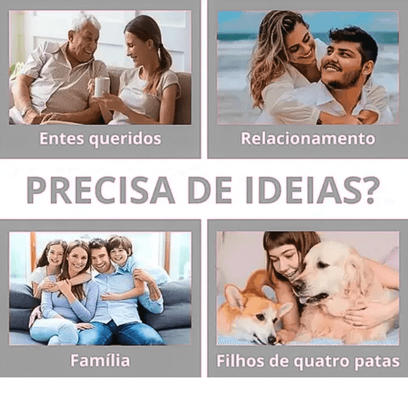 Colar Personalizado Amor Eterno (Projeta Foto da Parede) - Ninho Coruja