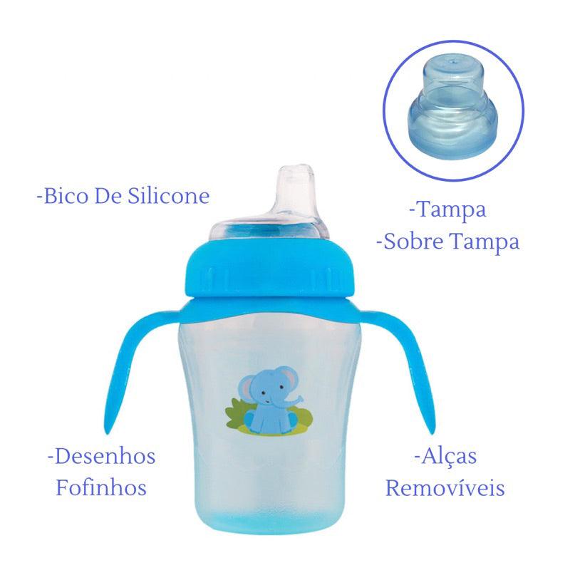 Copo Para Bebê Bico Silicone Anti-Vazamento - Ninho Coruja