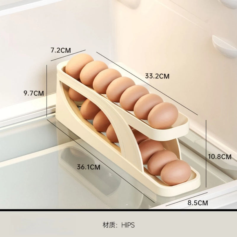 Organizador Automático De Ovos Para Geladeira e Bancada de Cozinha