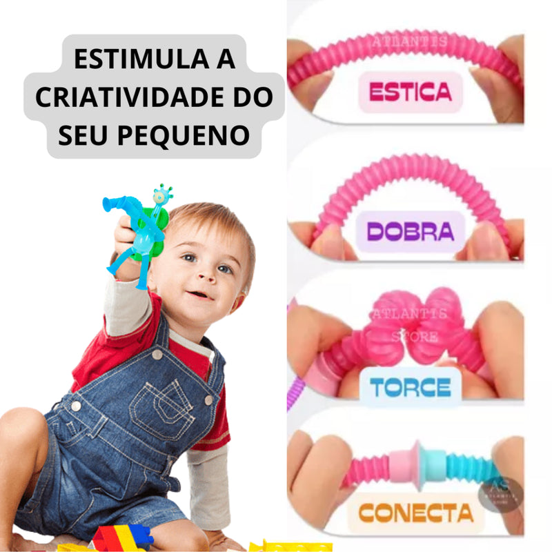 Compre 2 Leve 4 - Girafa Pop It Tube Estica e Gruda com Ventosa + Frete Grátis🔥 - Ninho Coruja