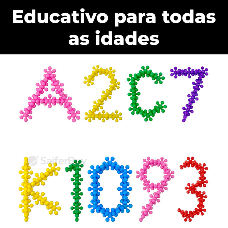 Blocos De Encaixar 100 Peças - Brinquedo Criativo