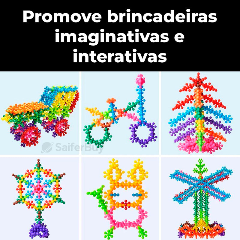 Blocos De Encaixar 100 Peças - Brinquedo Criativo