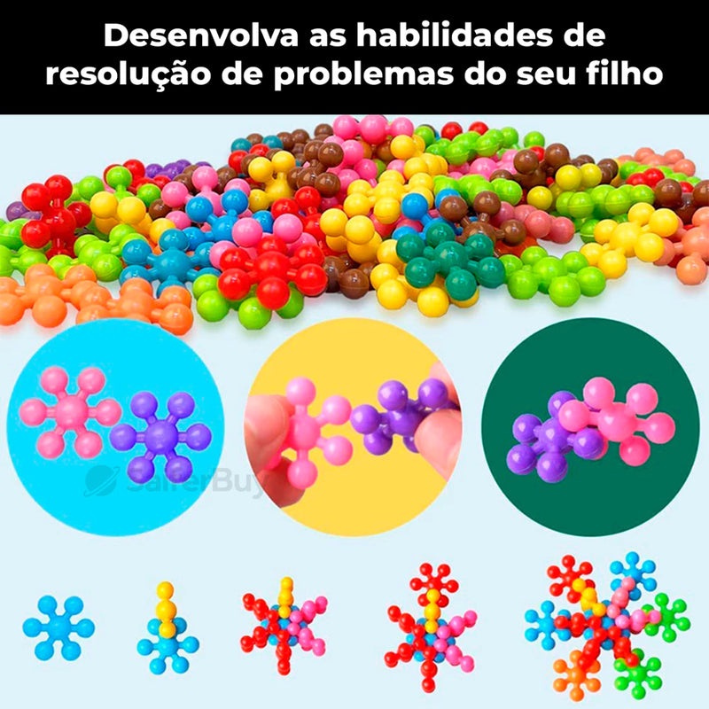 Blocos De Encaixar 100 Peças - Brinquedo Criativo