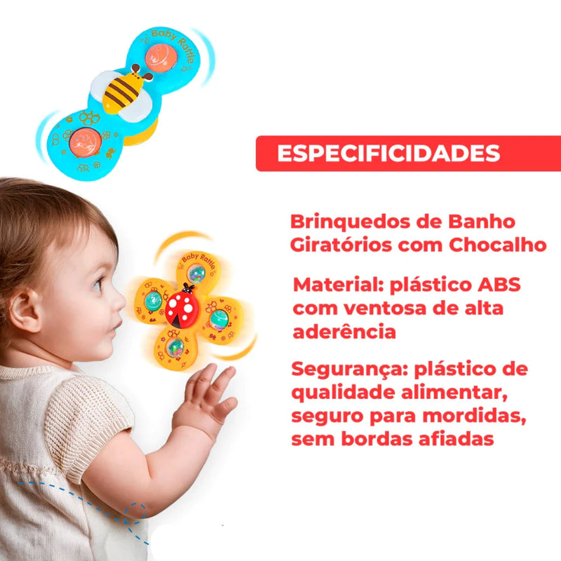 Spinner baby - Chocalho Giratório com Ventosa - Compre 2 Leve 3