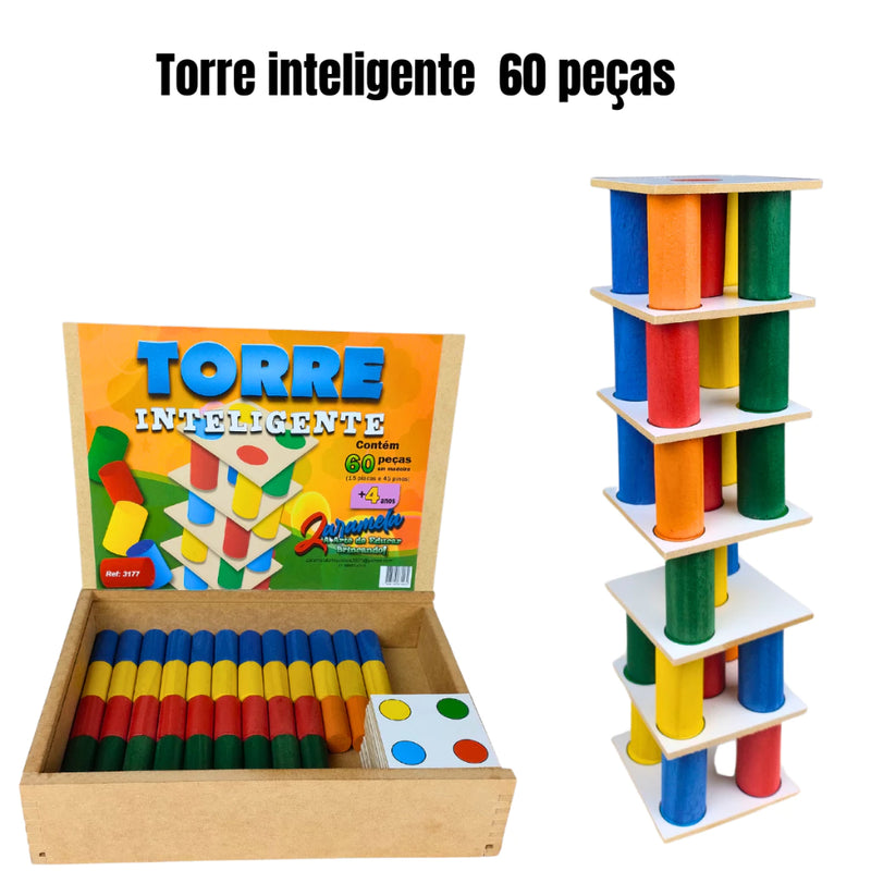 Torre Inteligente em Madeira - Jogo Educativo