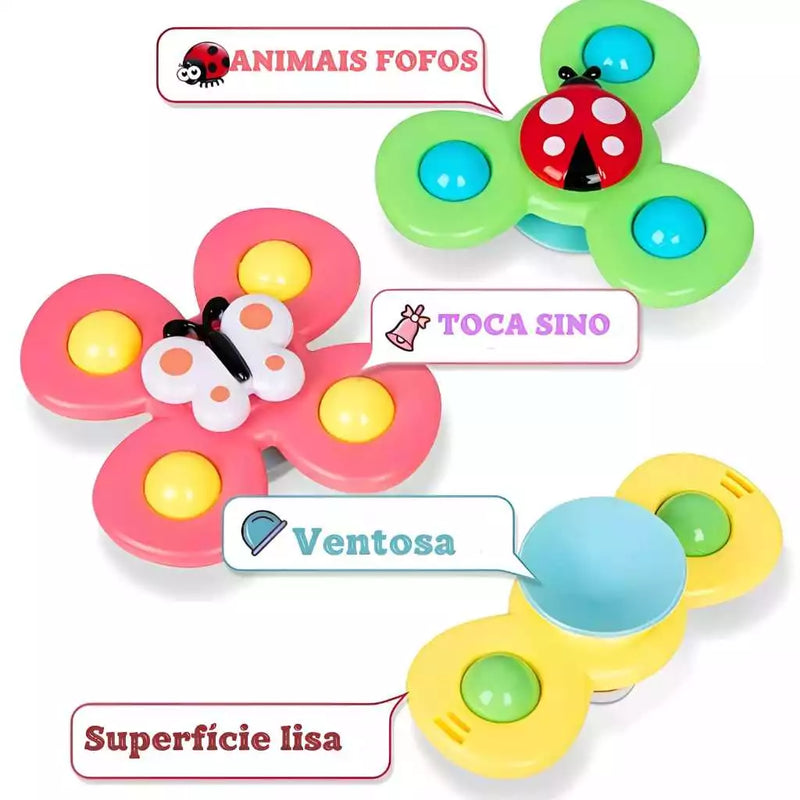 Spinner baby - Chocalho Giratório com Ventosa - Compre 2 Leve 3