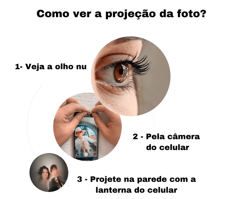 Colar Personalizado Amor Eterno (Projeta Foto da Parede) - Ninho Coruja