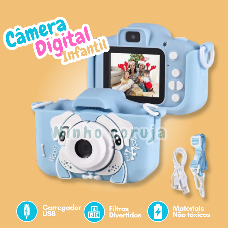 Câmera Digital Infantil - Foto criativa, Vídeo e até Jogos