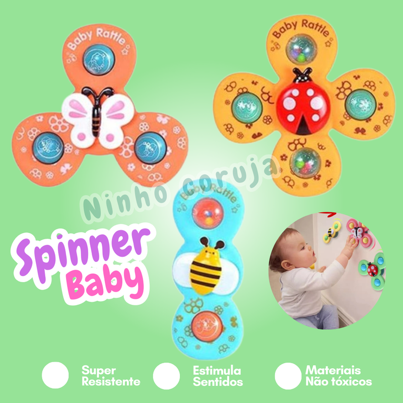 Spinner baby - Chocalho Giratório com Ventosa - Compre 2 Leve 3